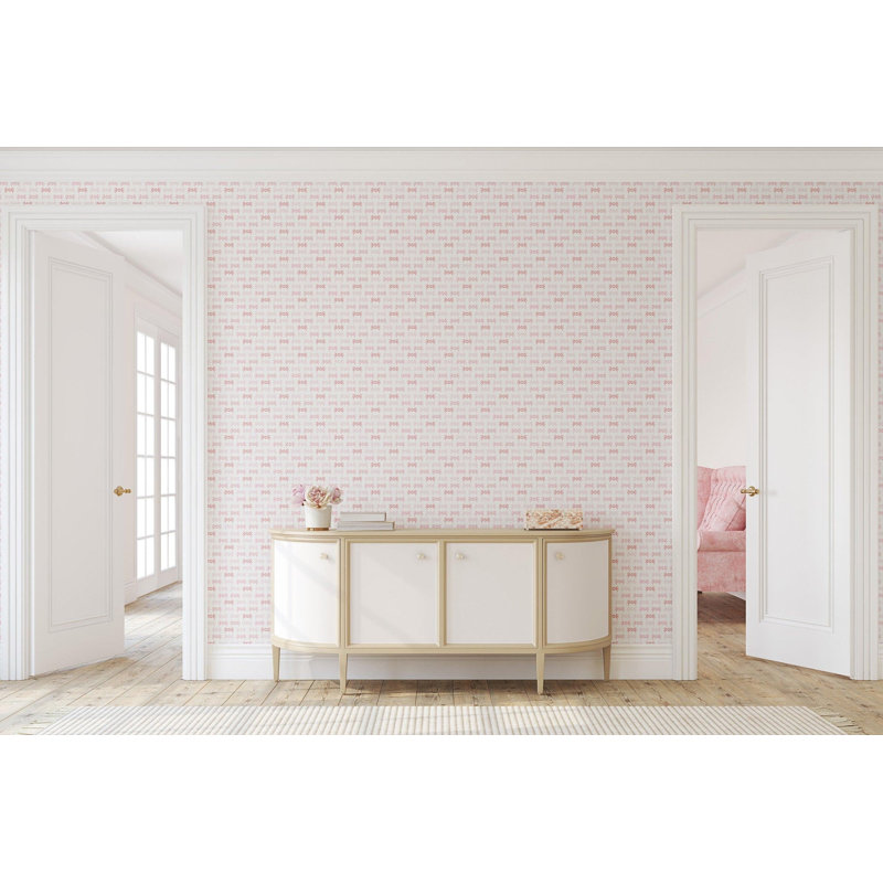 Rouleau de papier peint adhésif crabe de sable L 10 pi x l 24 po Florida, Rosé, Non encollé, Faux Grasscloth