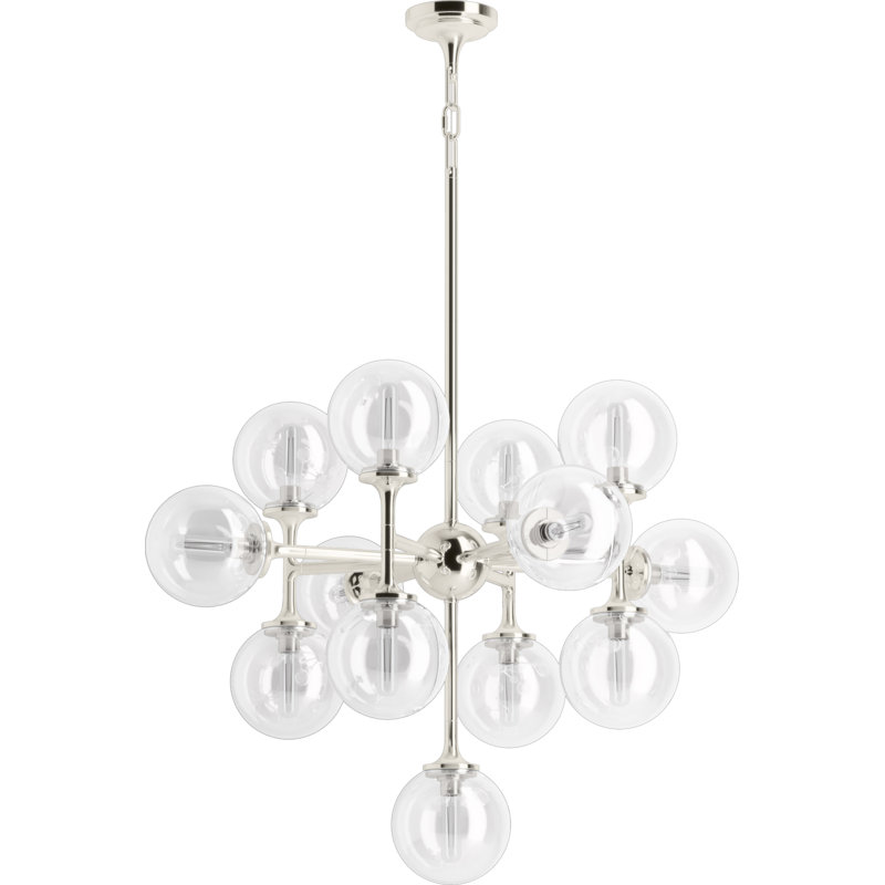 Bellera 13-Light Chandelier, Polished Nickel