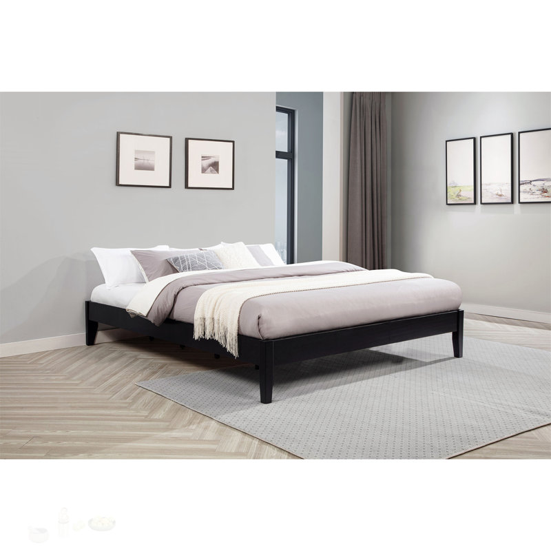 Rikus Platform Bed, California King, Cappuccino