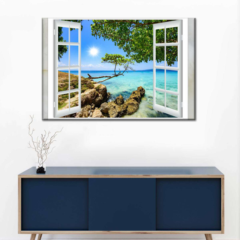 Window View Canvas Print, 8" H x 12" W x 1" D