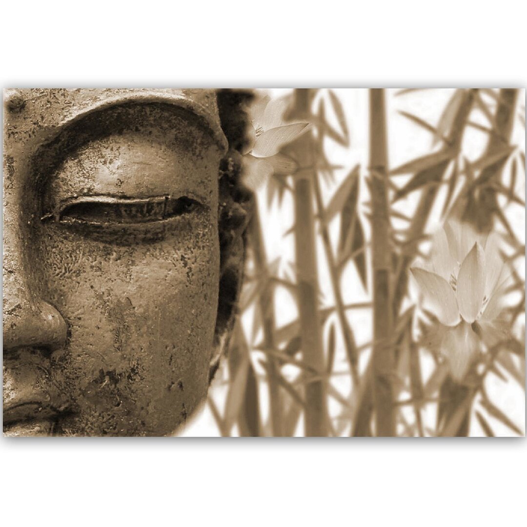 Leinwandbild Halbes Gesicht des Buddha 4