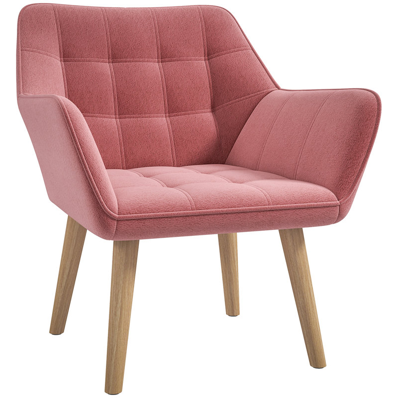 Willesden Velvet Armchair, Pink