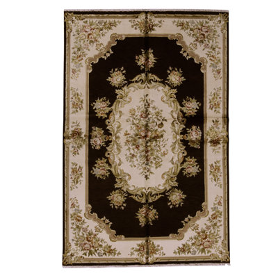 Handmade Silk and Wool Area Rug