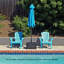  16,9 lb Base de parasol en plastique avec roulettes