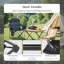 Chaise de camping pliante surdimensionnée renforcée en X avec porte-gobelet-468565105-443962747