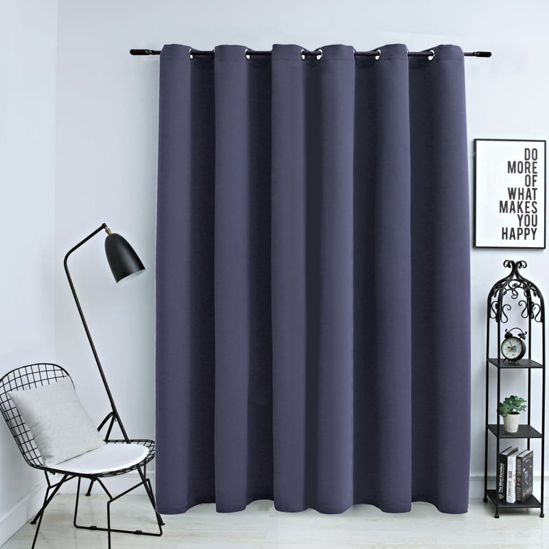 Azurdee Blackout Curtain Single Panel, Anthracite