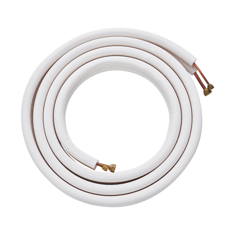 White Triple-Layer Insulated Copper Air Conditioner Line Set