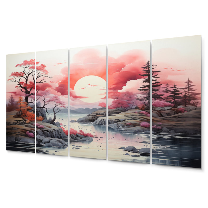 Ensemble de 5 décorations murales en métal
