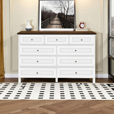 Commode 9 tiroirs 55 po Rustic