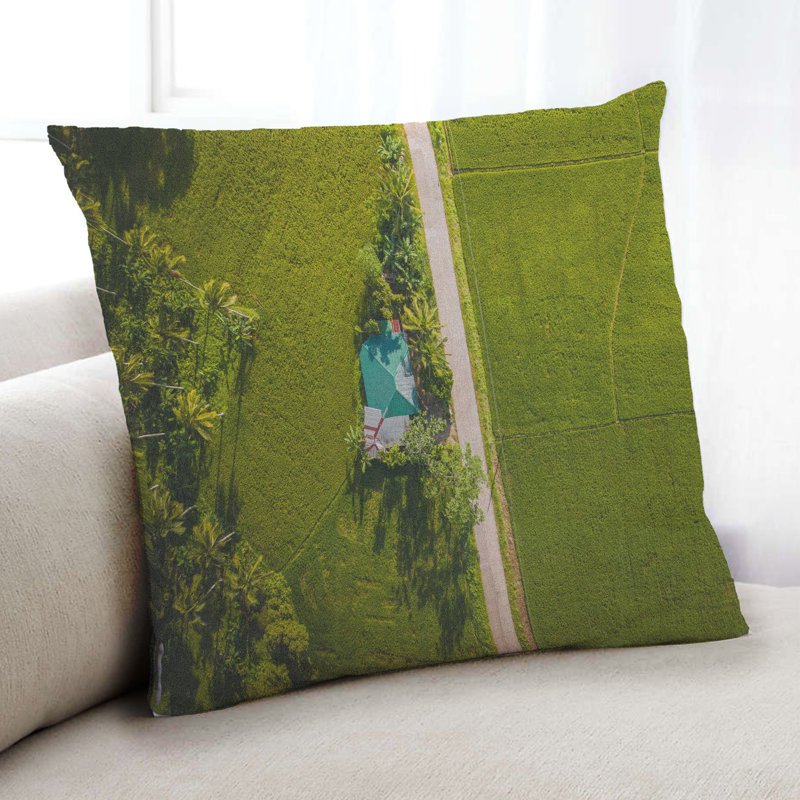 Coussin décoratif Color Focus Green 56, Microsuède