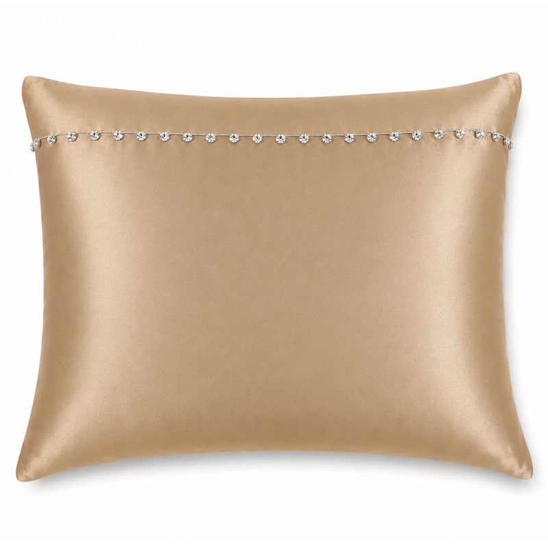 Silk Crystal Button Sham, Sand