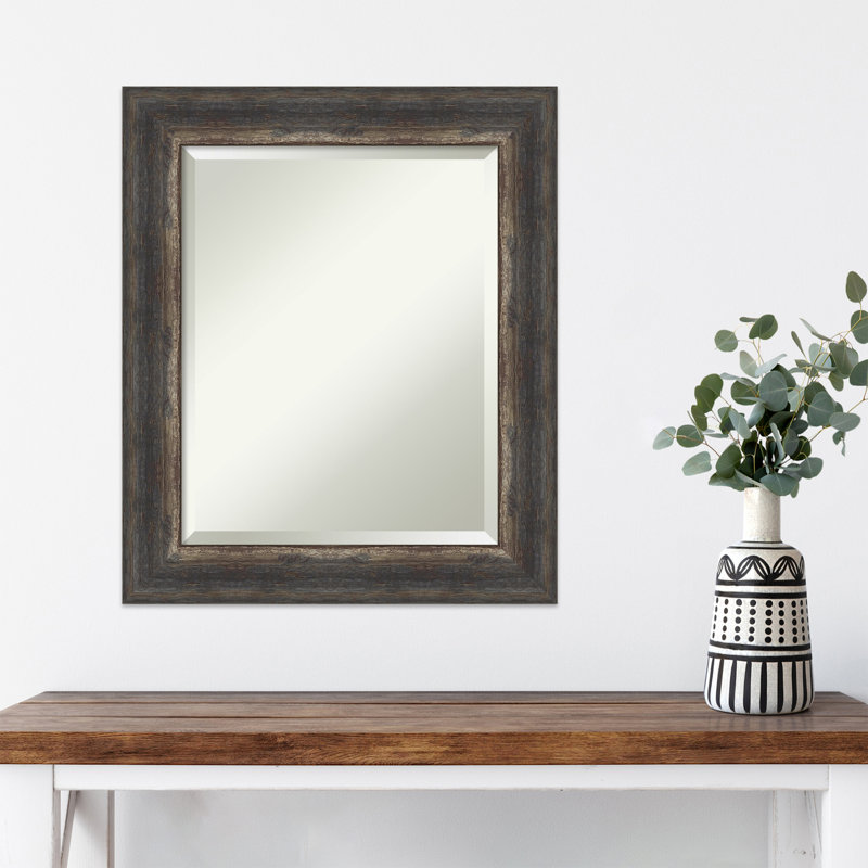 Miroir mural Turbeville, 25 po x 21 po, Gris foncé