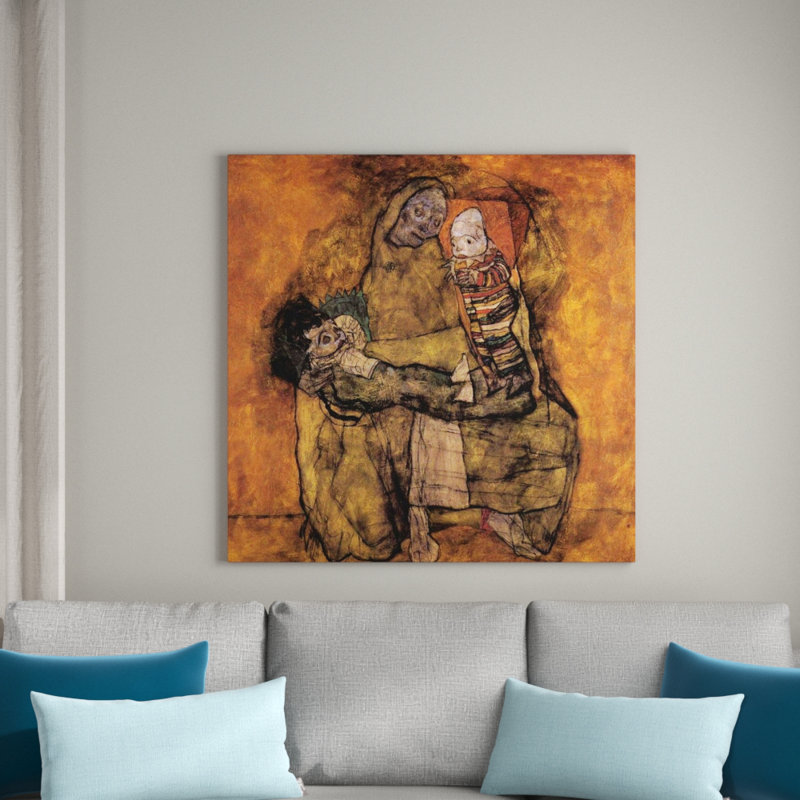 Egon Schiele - Wrapped Canvas Painting, 100cm H x 100cm W x 1.8cm D