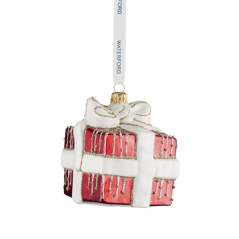 Waterford Holiday Heirlooms Red Present Ornament