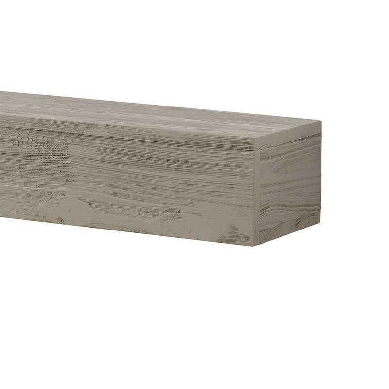 Manteau de cheminée mural en bois