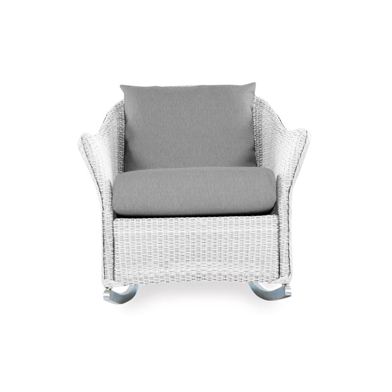 Weekend Retreat Outdoor Rocker Chair, Canvas Birdseye Sunbrella® Canvas, White