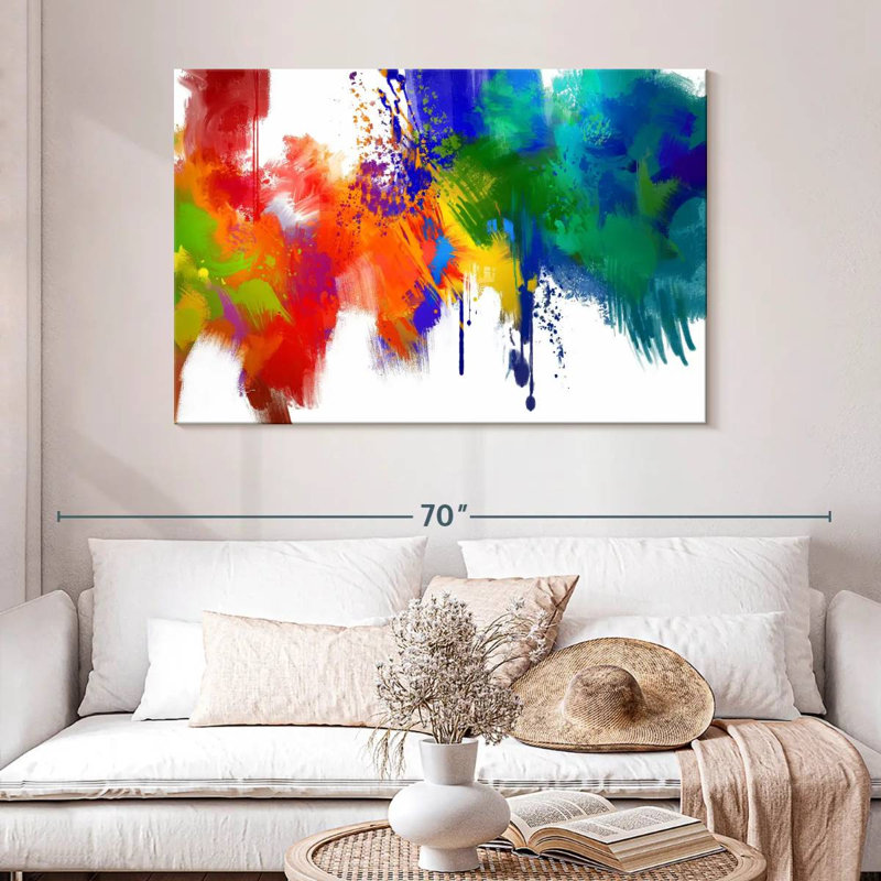 Avery Abstract Paint Splash, 32" H x 48" W