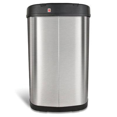 Poubelle et poubelle de recyclage multi-compartiments en acier inoxydable 13 gallons Nine Stars