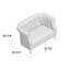 Causeuse Chesterfield en velours à accoudoirs roulés 51,5 po Charlotte-24075260