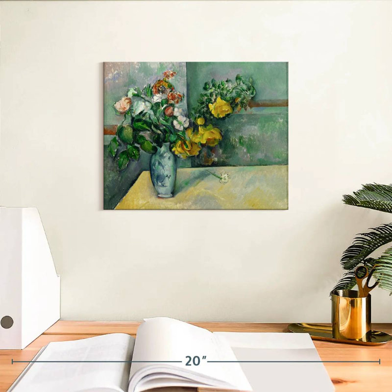Still Life Flowers In A Vase, H 8 po x l 10 po