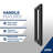 Belmore XL 55.25" W x 80" H Hinged Frameless Shower Door with Ultra-Bright Glass-93064526-110099062