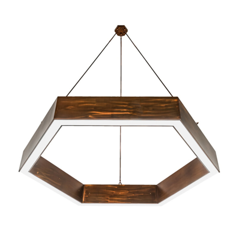 Luminaire suspendu DEL en cuivre rétro à 1 lumière Dathol