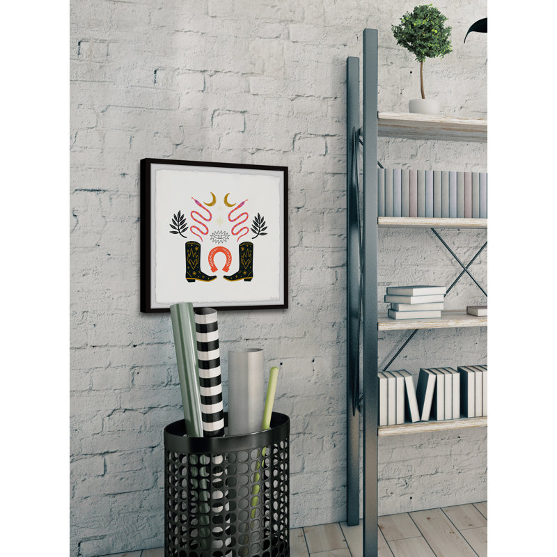 Synchronous Worlds - Single Picture Frame Painting, 45cm H x 45cm W x 3.81cm D