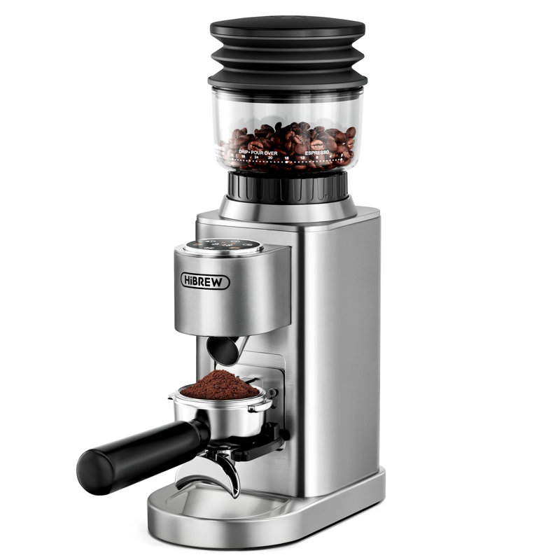 HiBREW G7 Electric Coffee Grinder with Digital Touchscreen, 48 Precise Grind Settings, Stainless Steel Conical Burr Mill for Espresso, Drip & Pour Over