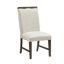 Table de salle à manger moderne à finition brune 5 pièces avec 4 chaises d'appoint beige-707732705
