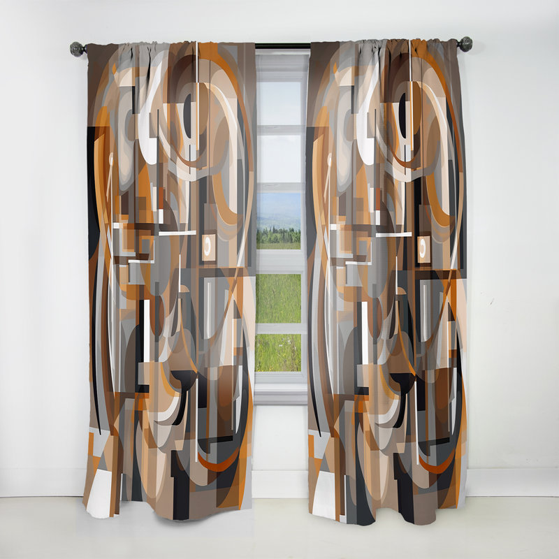 Jaycee - Exploring Abstracted Tranquility I - Modern Velvet Curtain - Room Darkening - 1 panel, 52" W x 63" L