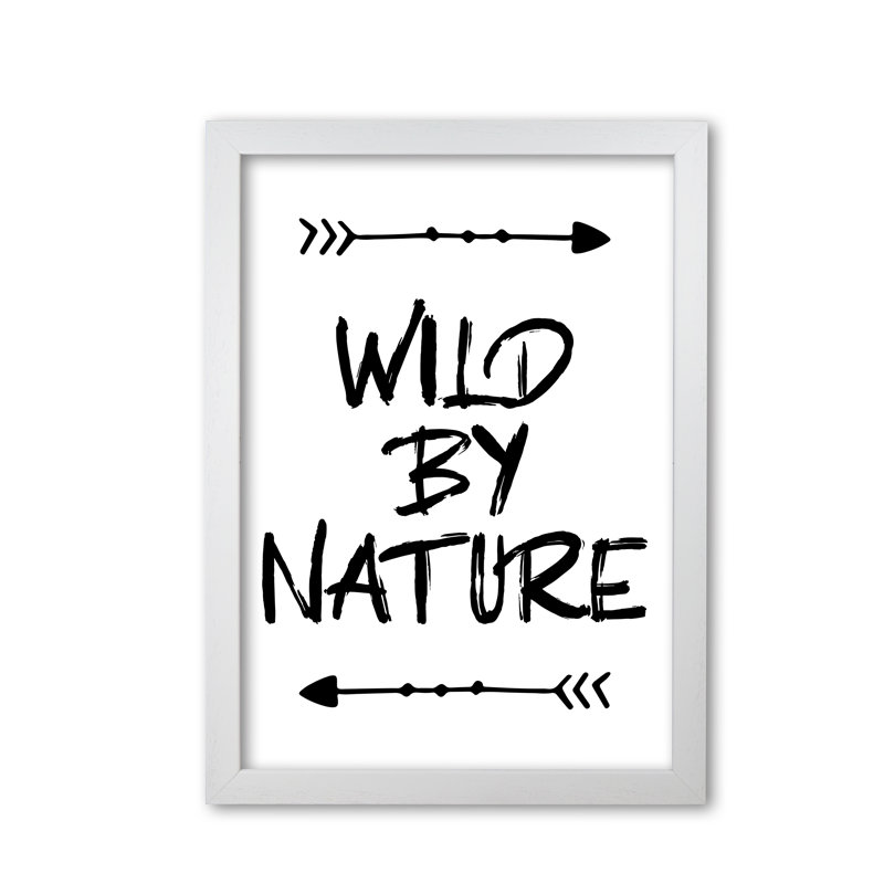 Wild By Nature - Print, 85 cm H x 60 cm W x 5 cm D, White Grain Frame