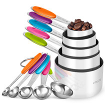 Set of Colorful Measuring Cups and Measuring Spoons Use in Cooking. Stock  Image - Image of object, spoons: 179802669
