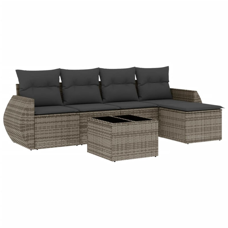 Ensemble de canapé de jardin Vidaxl gris