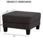 Repose-pieds carré en bois de style contemporain avec pieds en bois et salon principal-117205615