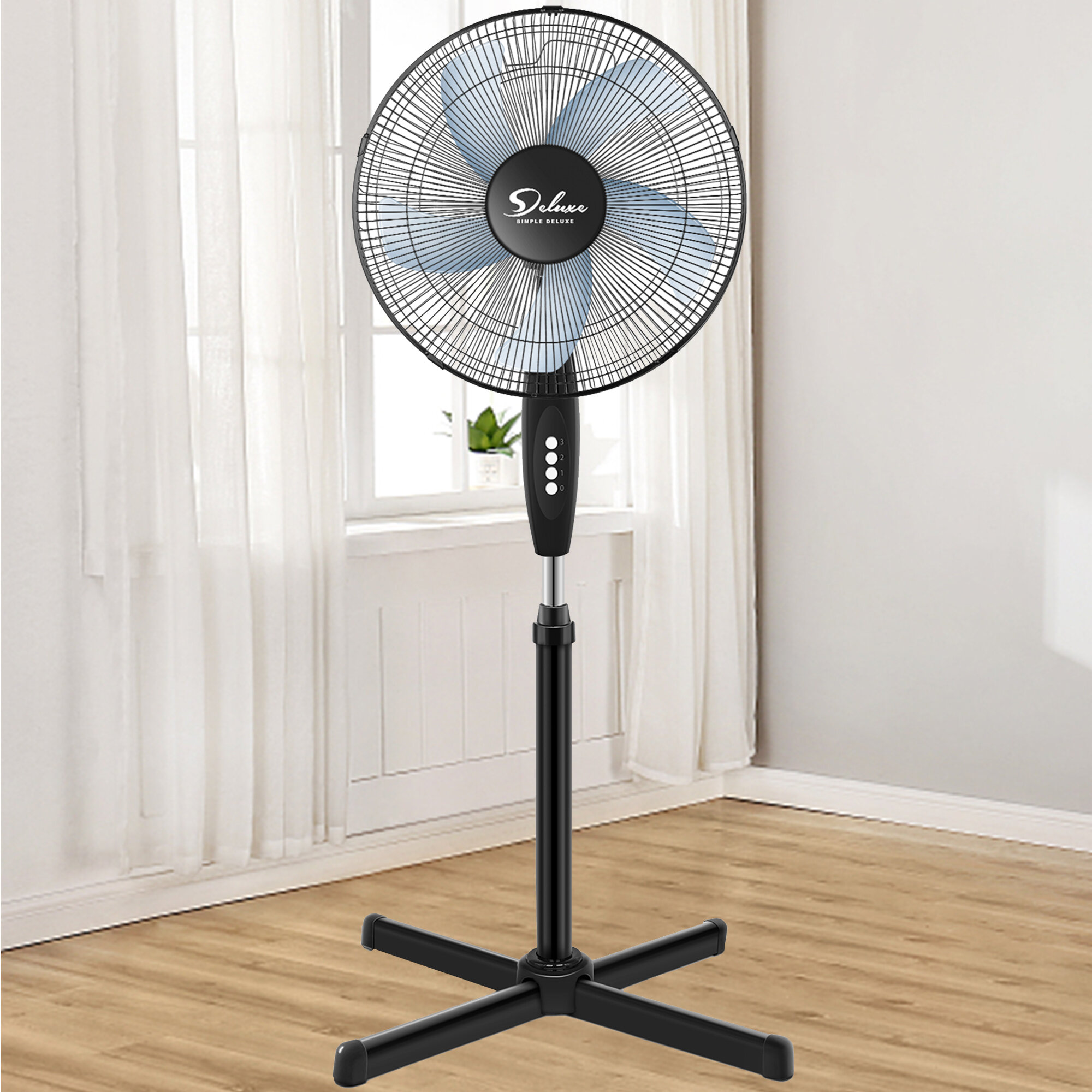 Oscillating Standing Floor Fan Review - BLACK + DECKER Pedestal Fan 