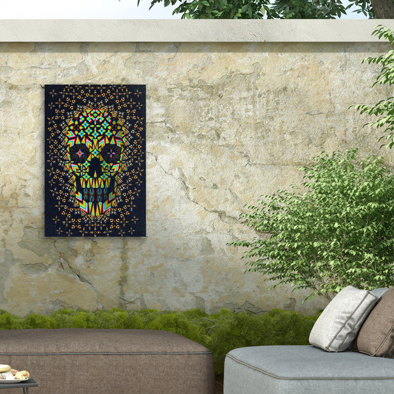Toile d'extérieur Ali Gulec Skull 6, H 22 po x l 32 po