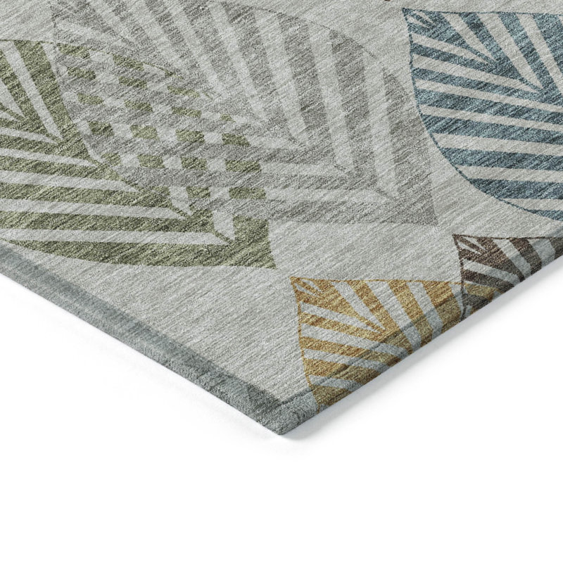 Tapis d'intérieur / extérieur antidérapant Neysa, Rectangle 1 pi 8 po x 2 pi 6 po