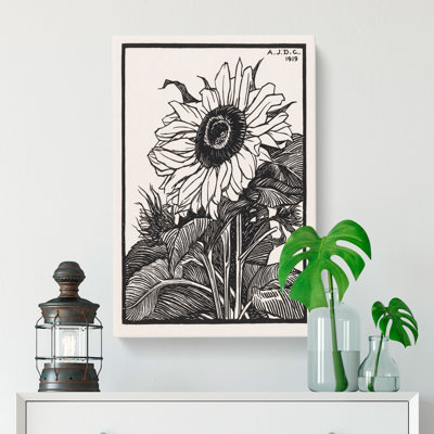 Sunflower by Julie De Graag - Wrapped Canvas
