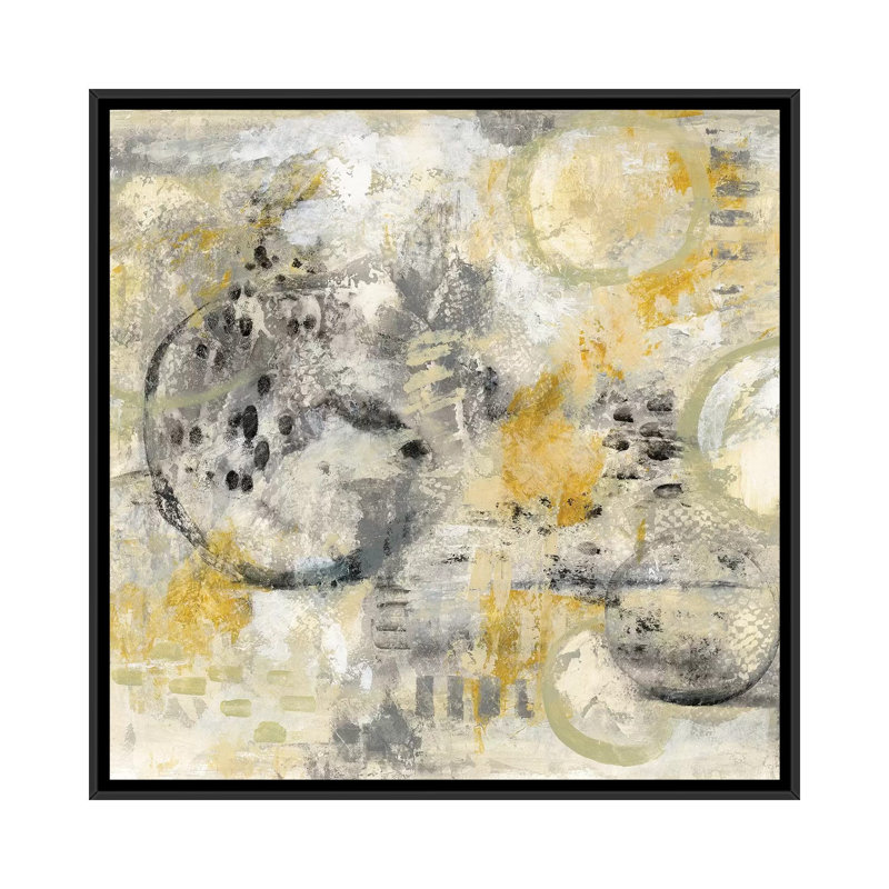 « de dérive », reproduction sur toile, H 18 po x l 18 po x P 1,5 po, Toile avec cadre noir, Pas de tapis