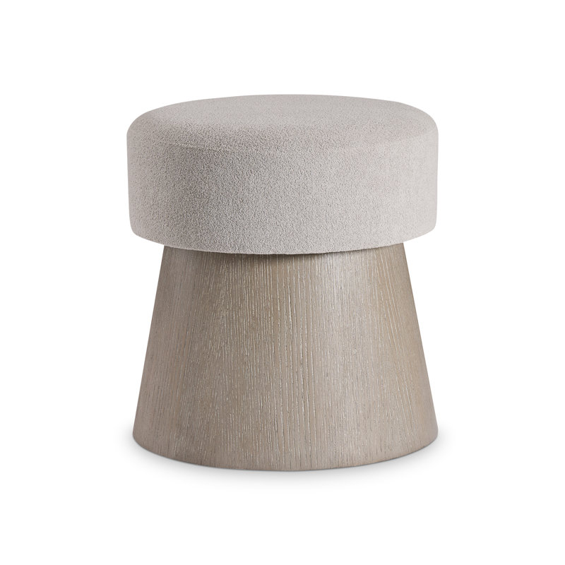 Linea Upholstered Bench, Linea - Cerused Greige Finish