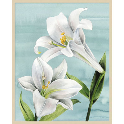 Peaceful Lilies I by Grace Popp Wood Framed Wall Art Print