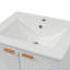 Ensemble de meuble-lavabo moderne avec lavabo, trou de robinet simple, panneaux de porte texturés, tiroir et rangement spacieux pour une utilisation pratique-2041848352
