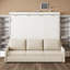 Smart Murphy Cabinet Bed - Lit mural peu encombrant avec canapé convertible, éclairage DEL et rangement intégré?-1408719126