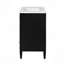 Meuble-lavabo moderne de 30 po avec lavabo en céramique, salle de bain noire avec 3 tiroirs, armoire de rangement moderne en bois massif