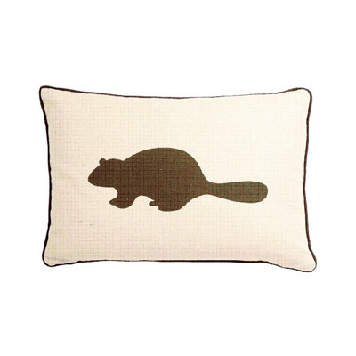 Margrett Off White With Brown Beaver Cushion