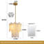 Luminaire suspendu à 3 lumières pour îlot de cuisine 3 lumières-326605194