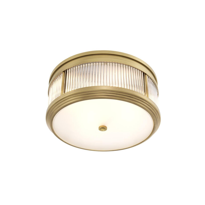 Rousseau 4 - Light Flush Mount, Antique Brass