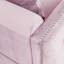 Canapé en velours mauve avec 3 coussins-1864936263
