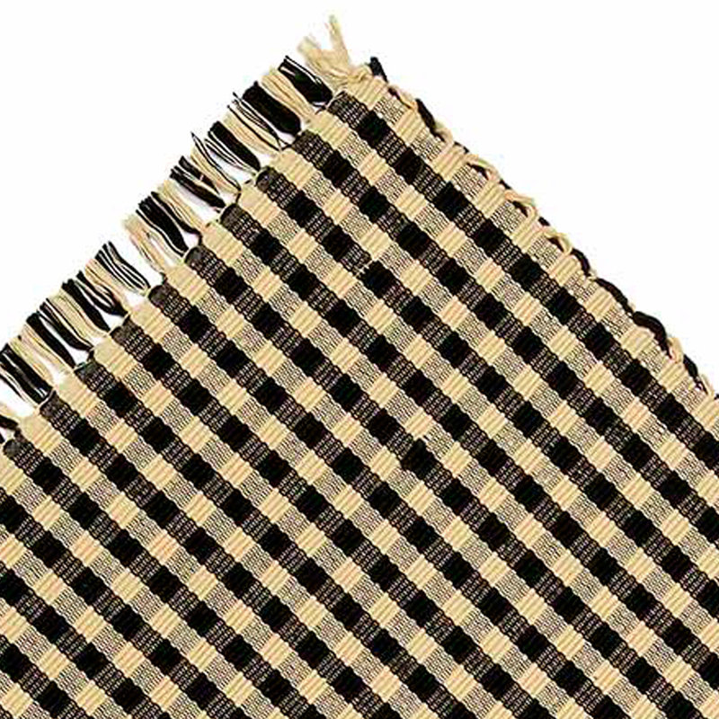 Napperon en coton 18 po 100% Cahn, Noir / vert