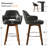 Blerina 26.5" Swivel  360-degree Faux Leather Upholstered Counter Stool Set of 2-87148077